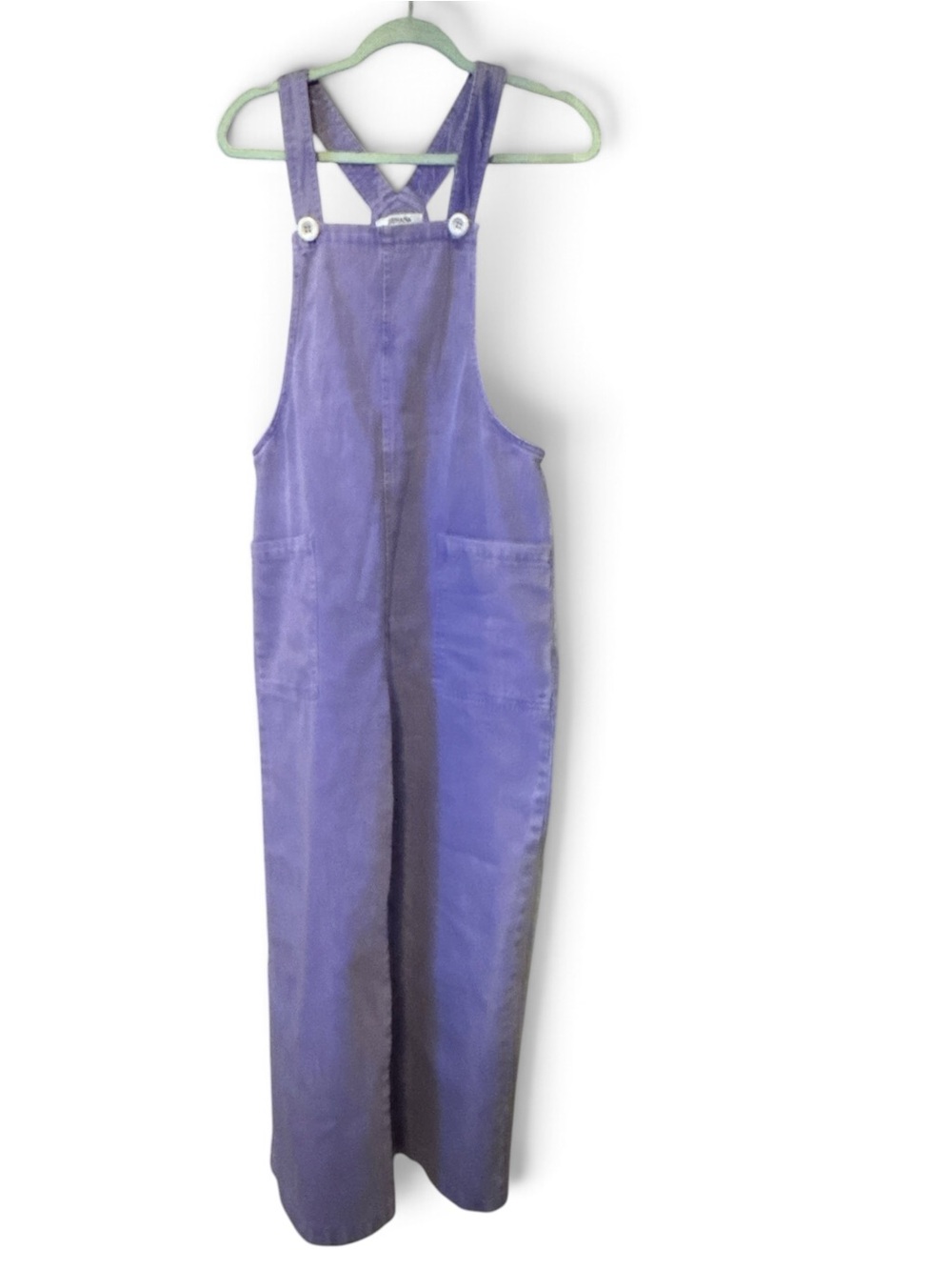 Zenana Purple Denim Overalls Jumpsuit Size Medium